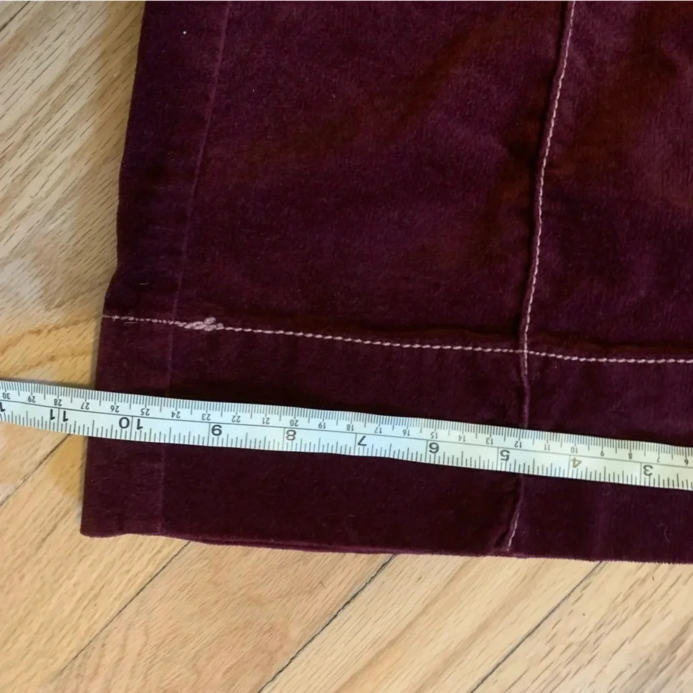 Free People Y2K Corduroy Wide Leg Low Rise Pants Berry Colored Size 4 - Picture 13 of 13